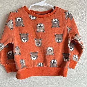 Crewneck sweatshirt with bears print size 18 months unisex boy girl toddler